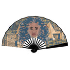 Nubian Girl (Blue) Double-Sided Custom Folding Fan
