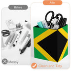 Jamaica Flag Square Pen Holder