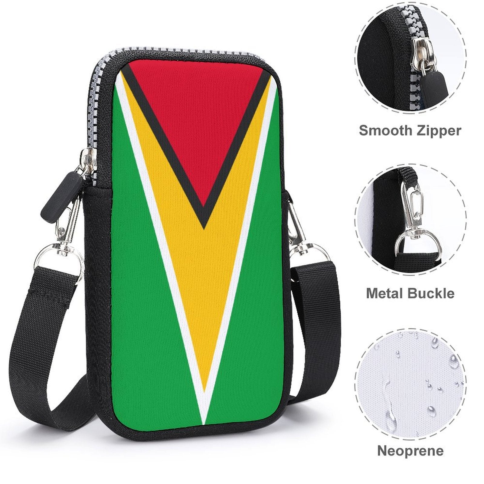Guyana Flag Mobile Phone Purse