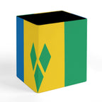 St Vincent Flag Square Pen Holder