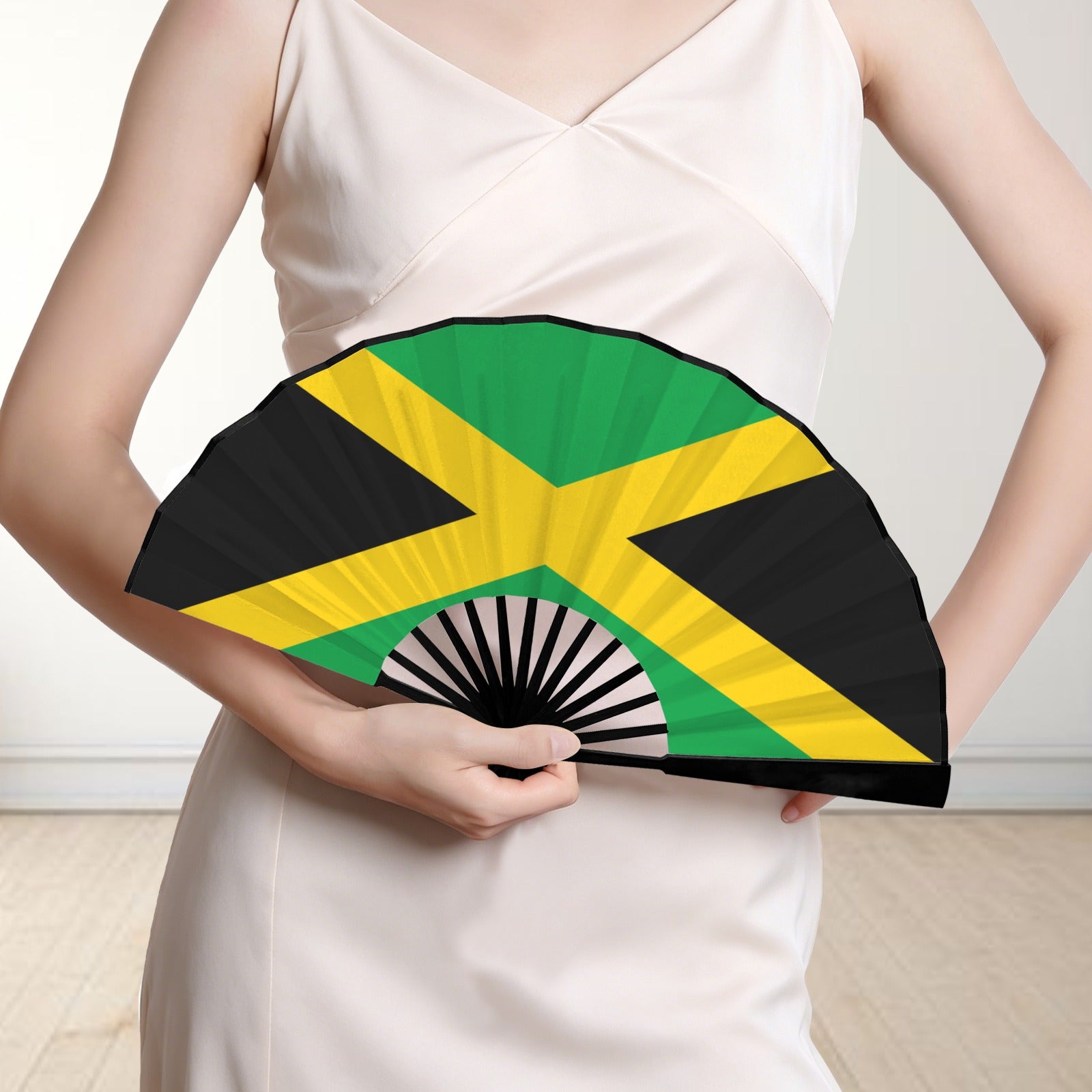 Janaica Flag Double-Sided Custom Folding Fan