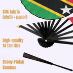 St Kitts Flag Double-Sided Custom Folding Fan