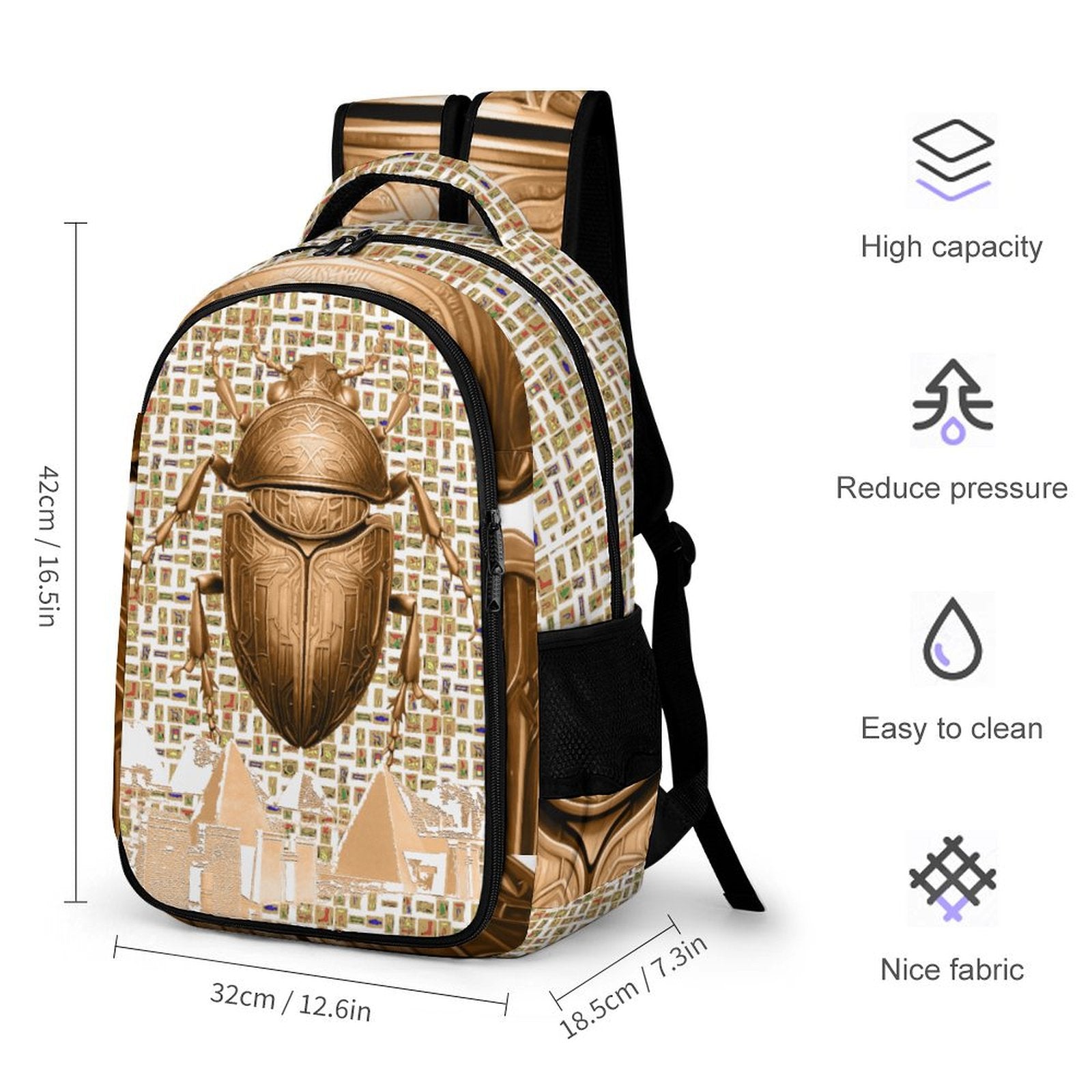 Nubia Scarab Casual Backpack (White) (6 Colors Available)