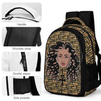 Nubian Girl Casual Backpack (Black) (6Colors Available)
