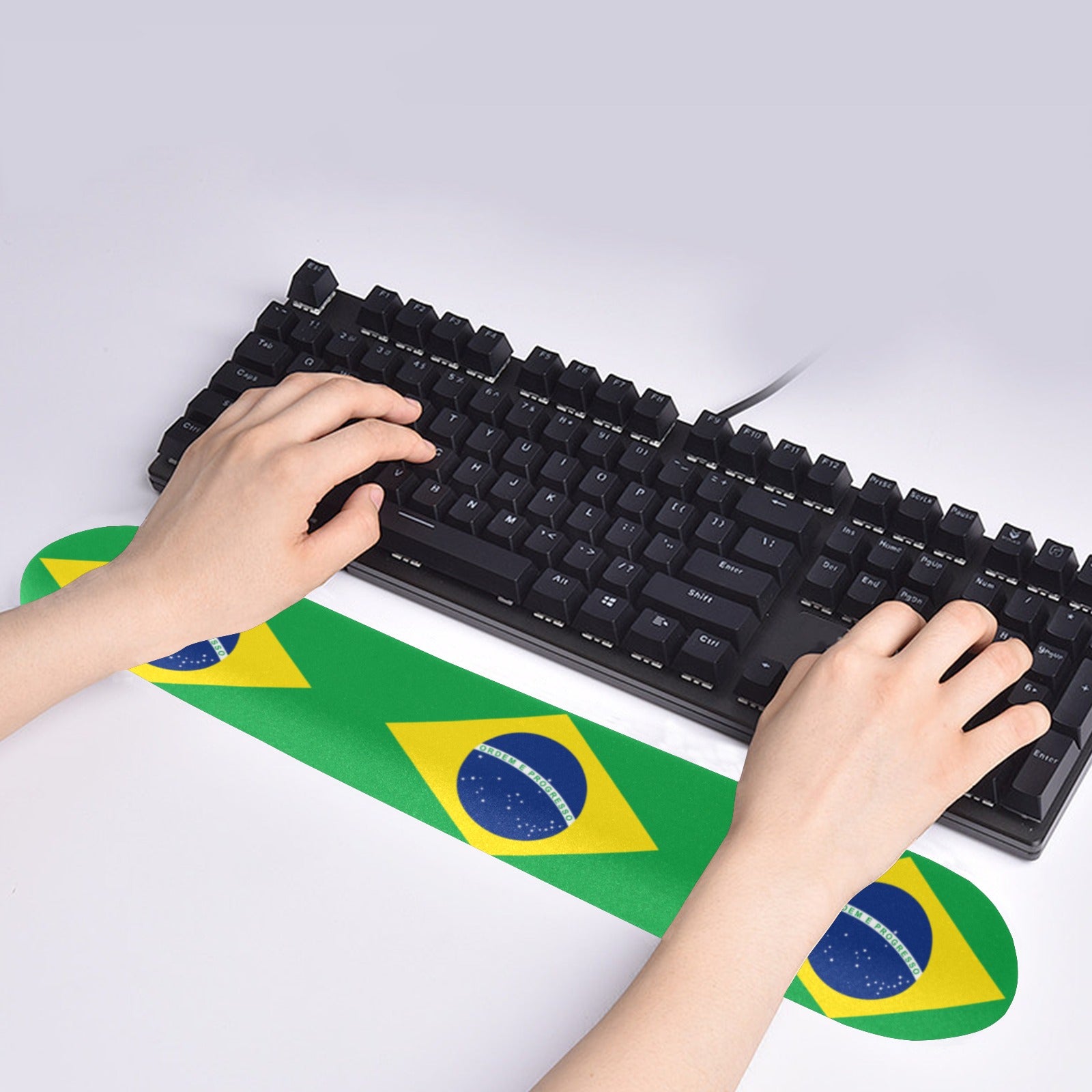 Brazil Flag Keyboard Wrist Rest Pad