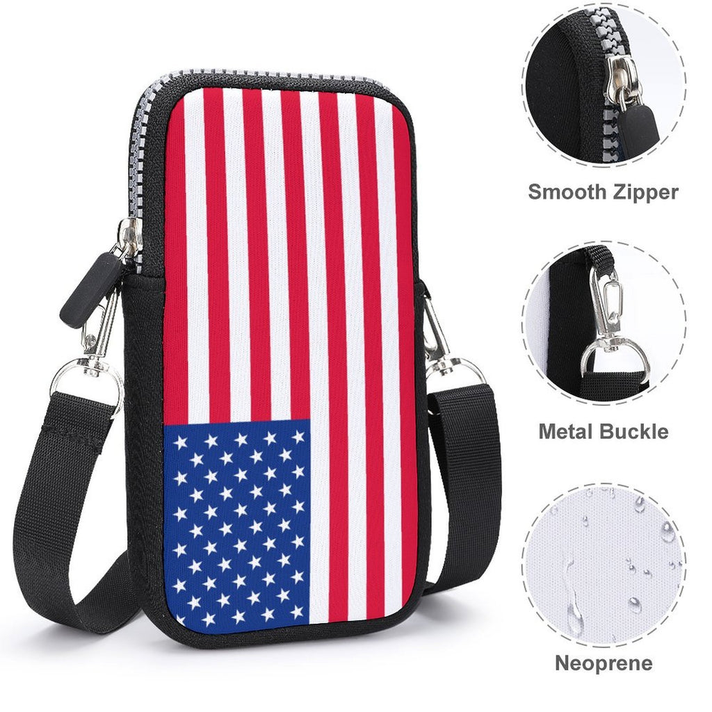 American Flag Mobile Phone Purse