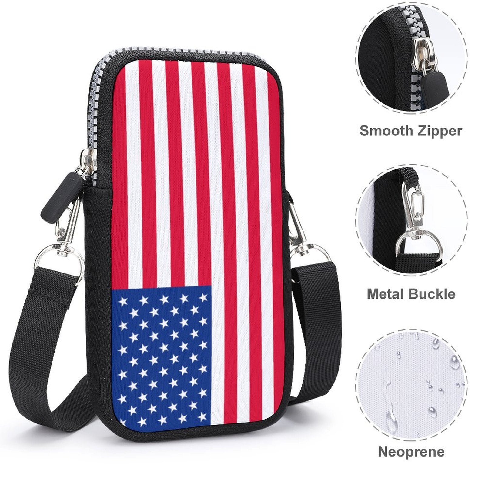 American Flag Mobile Phone Purse