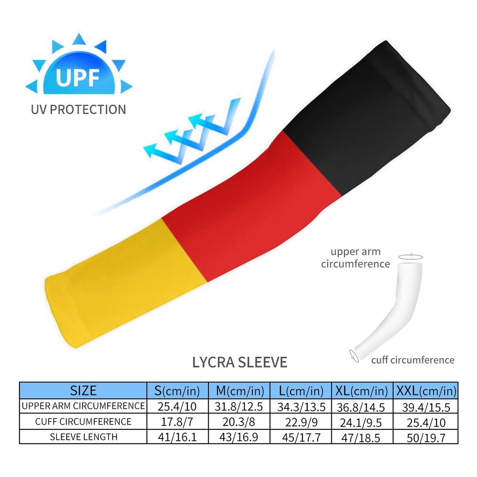 Germany Flag Cooling Compression Arm Sleeves