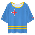 Aruba Flag Women’s Loose Half-Sleeve Boat Neck T-Shirt