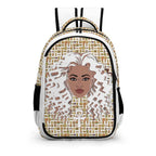 Nubian Girl Casual Backpack (White) (6Colors Available)