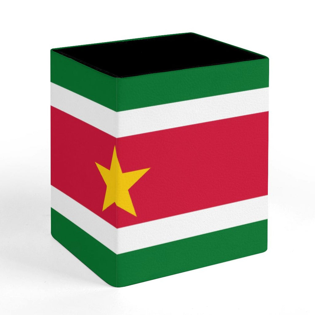 Suriname Flag Square Pen Holder