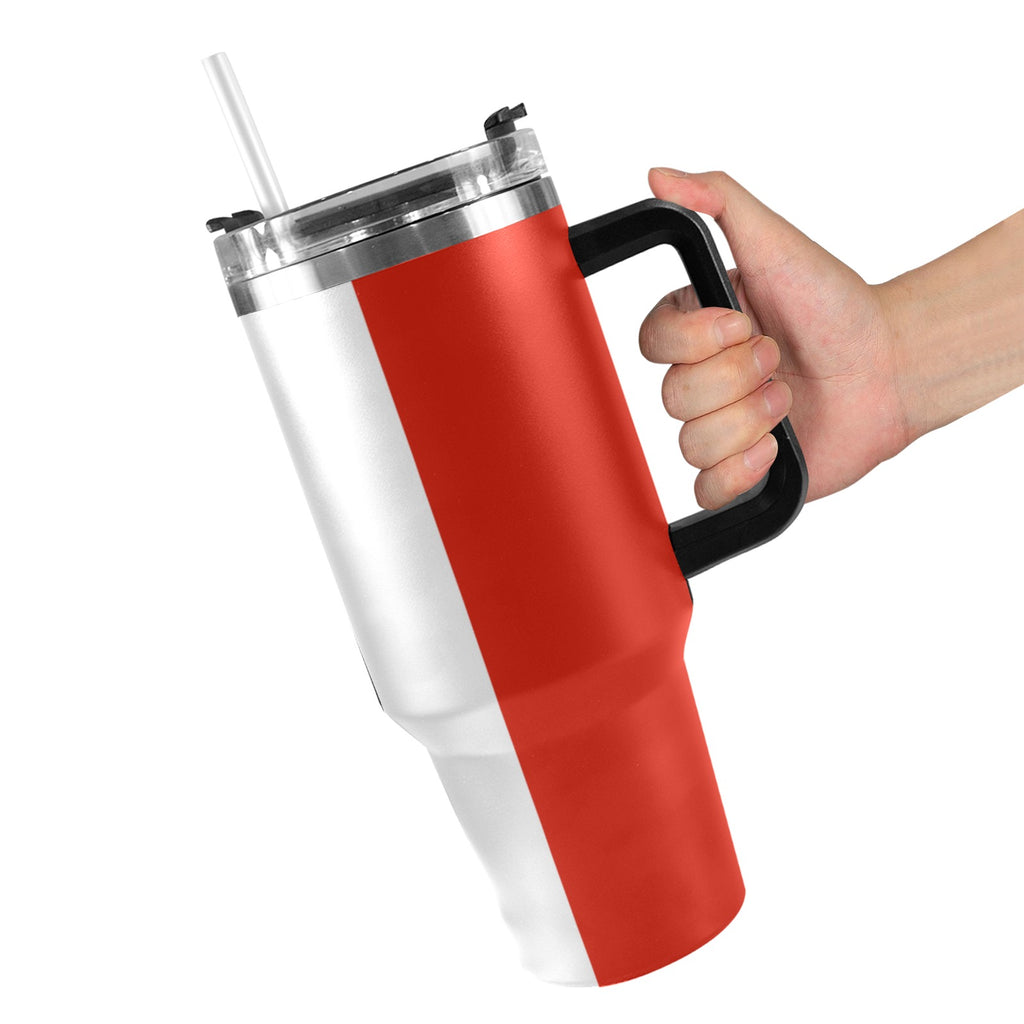 Italy Flag 40oz Tumbler with Black Handle