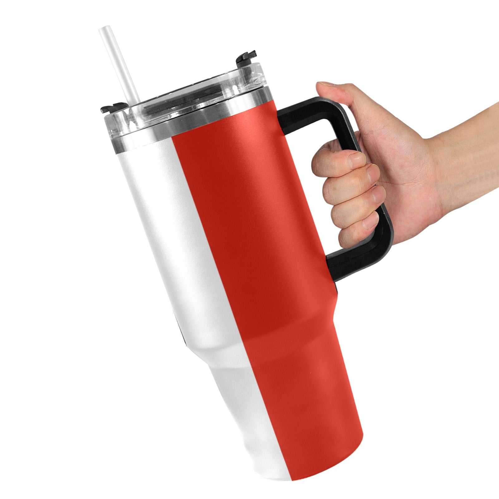 Italy Flag 40oz Tumbler with Black Handle
