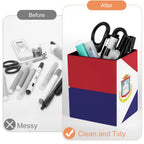 St Maarten Flag Square Pen Holder