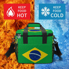 Brazil Flag Insulated Cooler Bag