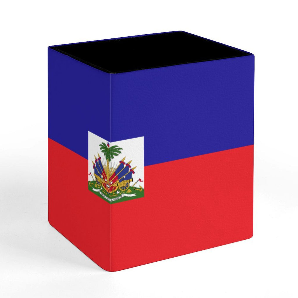Haiti Flag Square Pen Holder