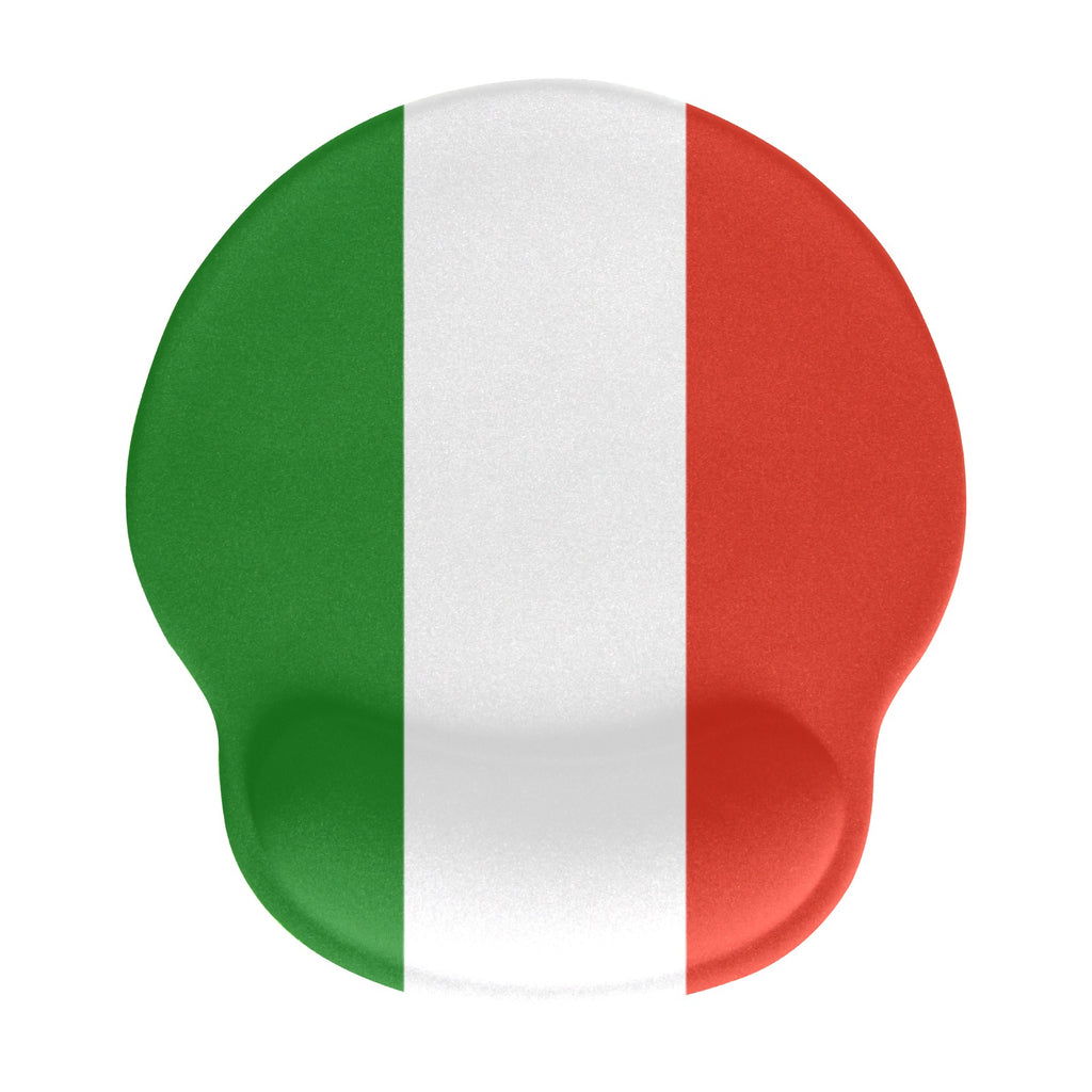 Italy Flag Mouse Pad with Wrist Rest Support