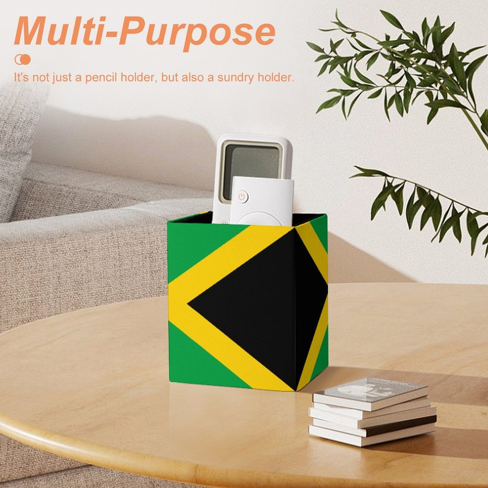 Jamaica Flag Square Pen Holder