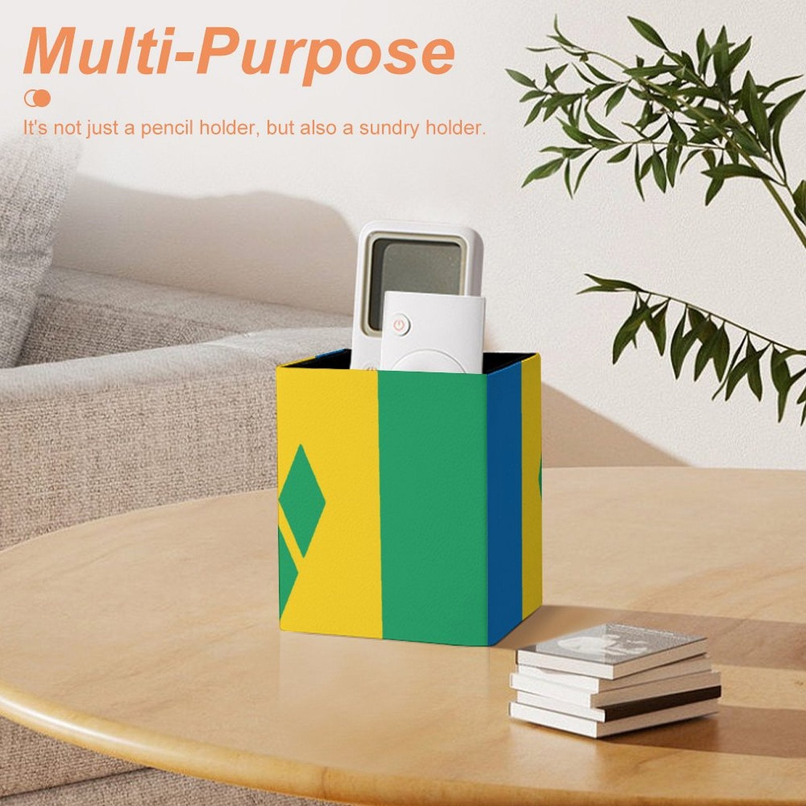 St Vincent Flag Square Pen Holder