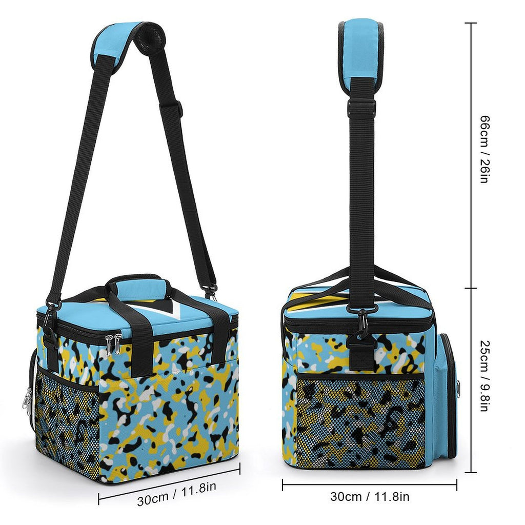 St Lucia Flag Insulated Cooler Bag