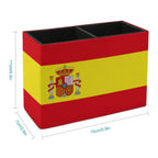 Spain Flag Leather Pen Holder