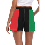 Pan African Flag Women's Casual Board Shorts