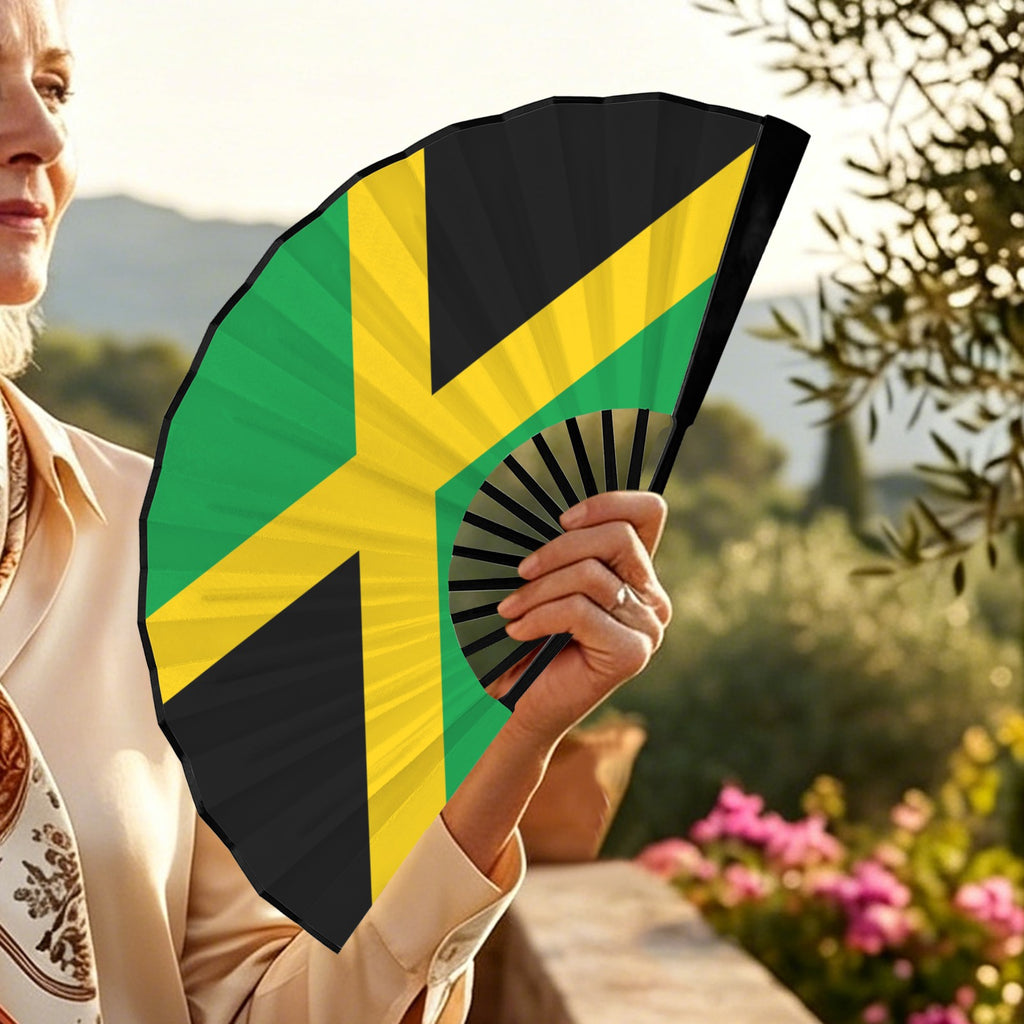 Janaica Flag Double-Sided Custom Folding Fan