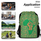 African Pride (Green) Sports Drawstring Bag