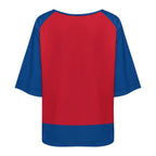 Belize Flag Women’s Loose Half-Sleeve Boat Neck T-Shirt