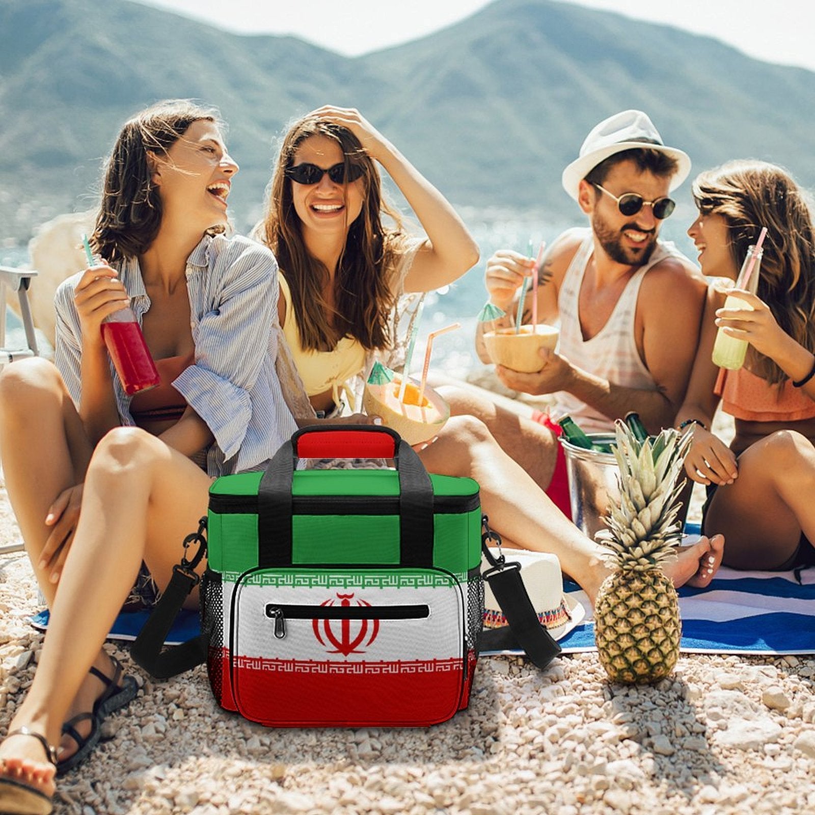 Iran Flag Camping Cooler Bag
