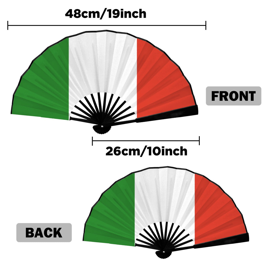 Italy Flag Double-Sided Custom Folding Fan