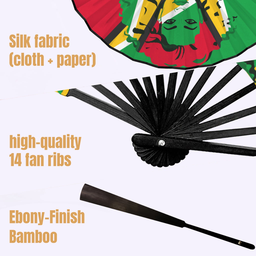Guyanese Girl Double-Sided Custom Folding Fan