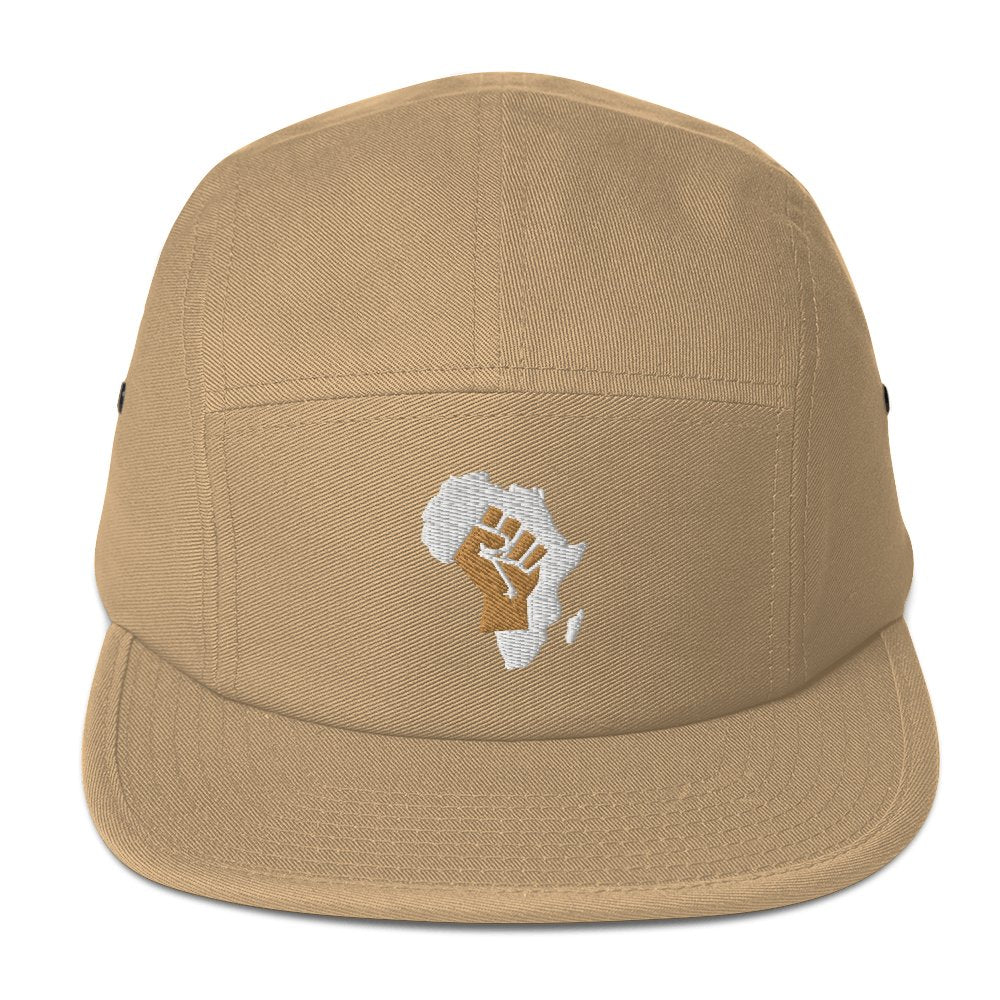 Africa Map Fist Five Panel Cap - Conscious Apparel Store