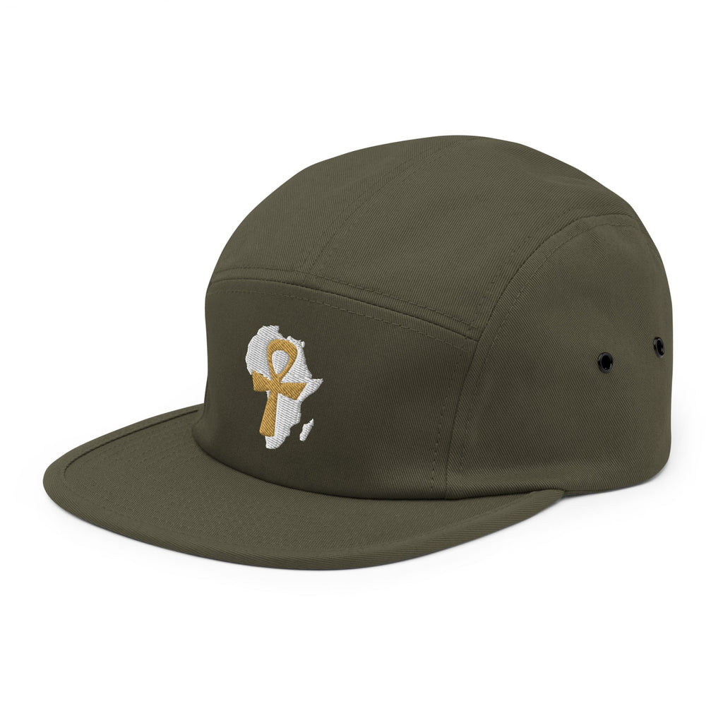 African Ankh Cross Five Panel Cap - Conscious Apparel Store