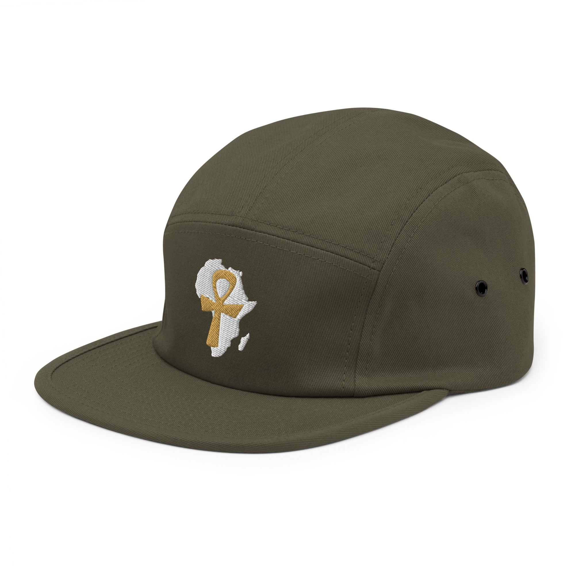 African Ankh Cross Five Panel Cap - Conscious Apparel Store