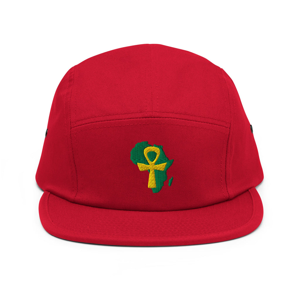 African Ankh Cross Five Panel Cap - Conscious Apparel Store