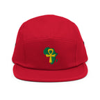 African Ankh Cross Five Panel Cap - Conscious Apparel Store