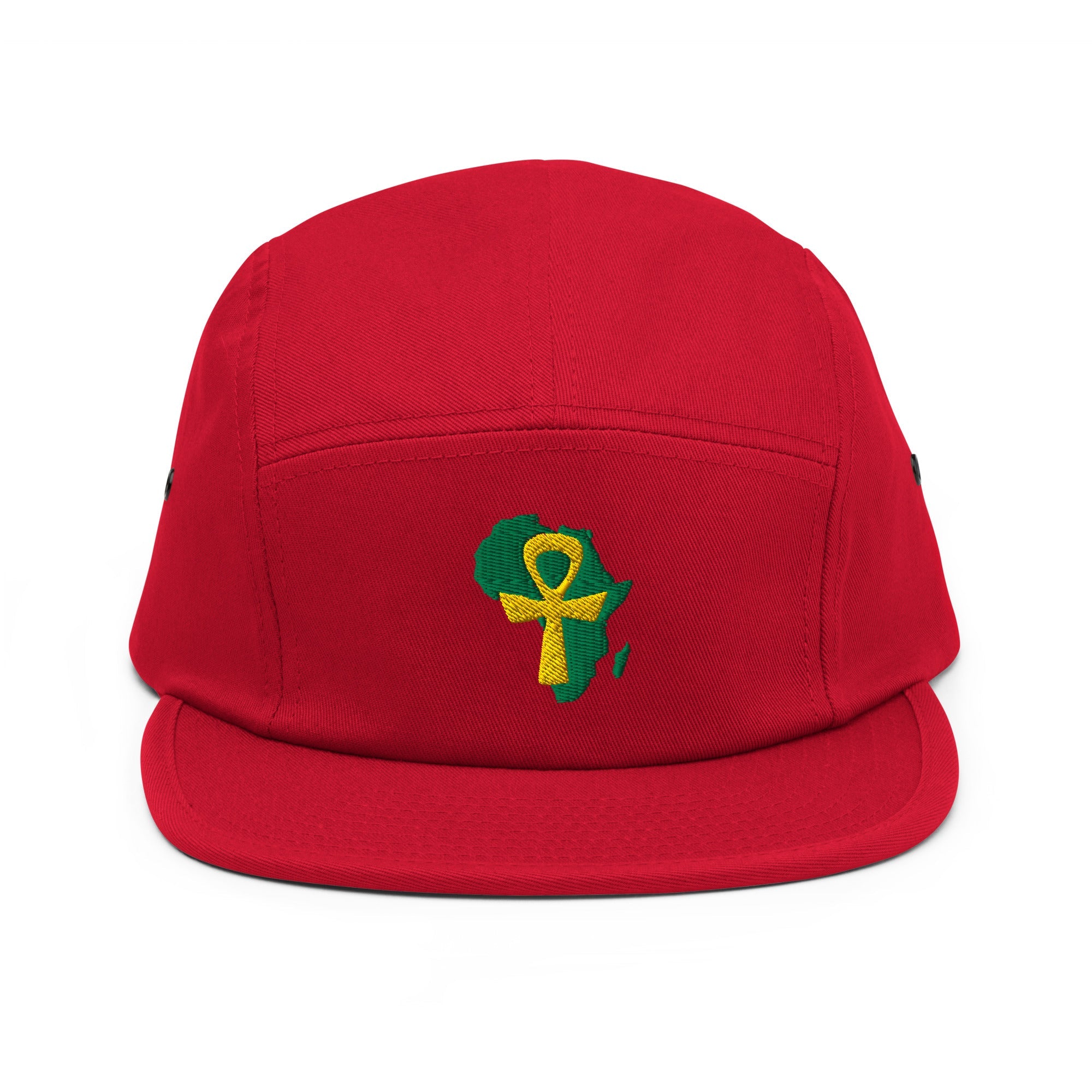 African Ankh Cross Five Panel Cap - Conscious Apparel Store