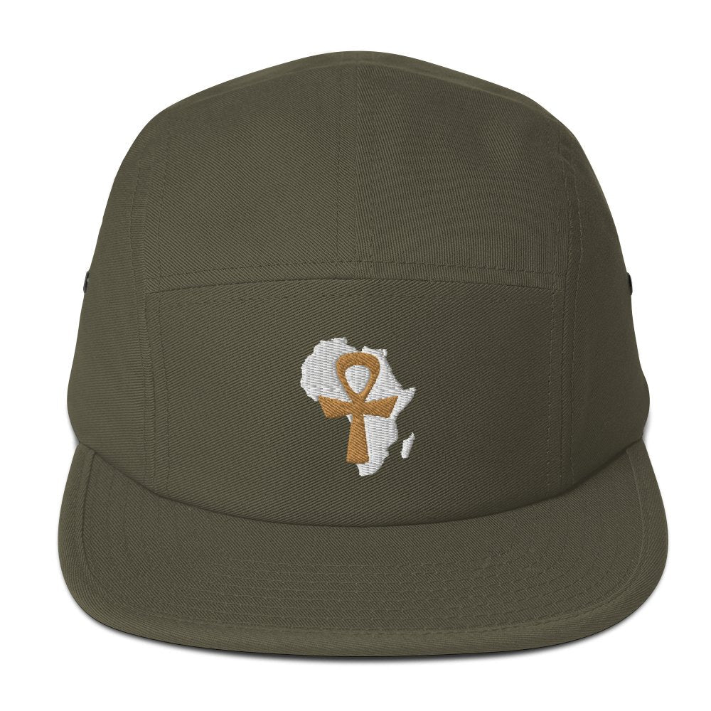 African Ankh Cross Five Panel Cap - Conscious Apparel Store