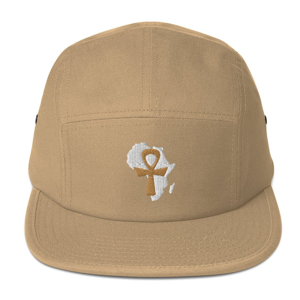 African Ankh Cross Five Panel Cap - Conscious Apparel Store