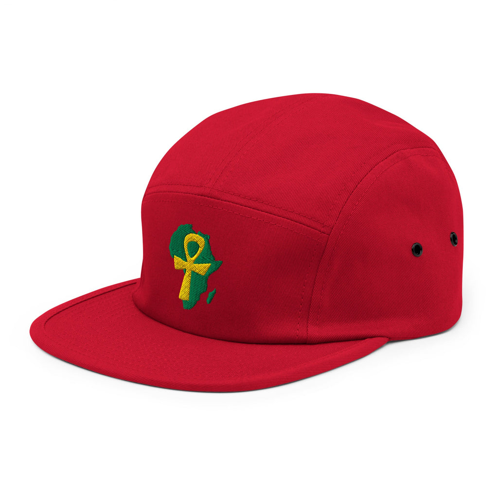 African Ankh Cross Five Panel Cap - Conscious Apparel Store