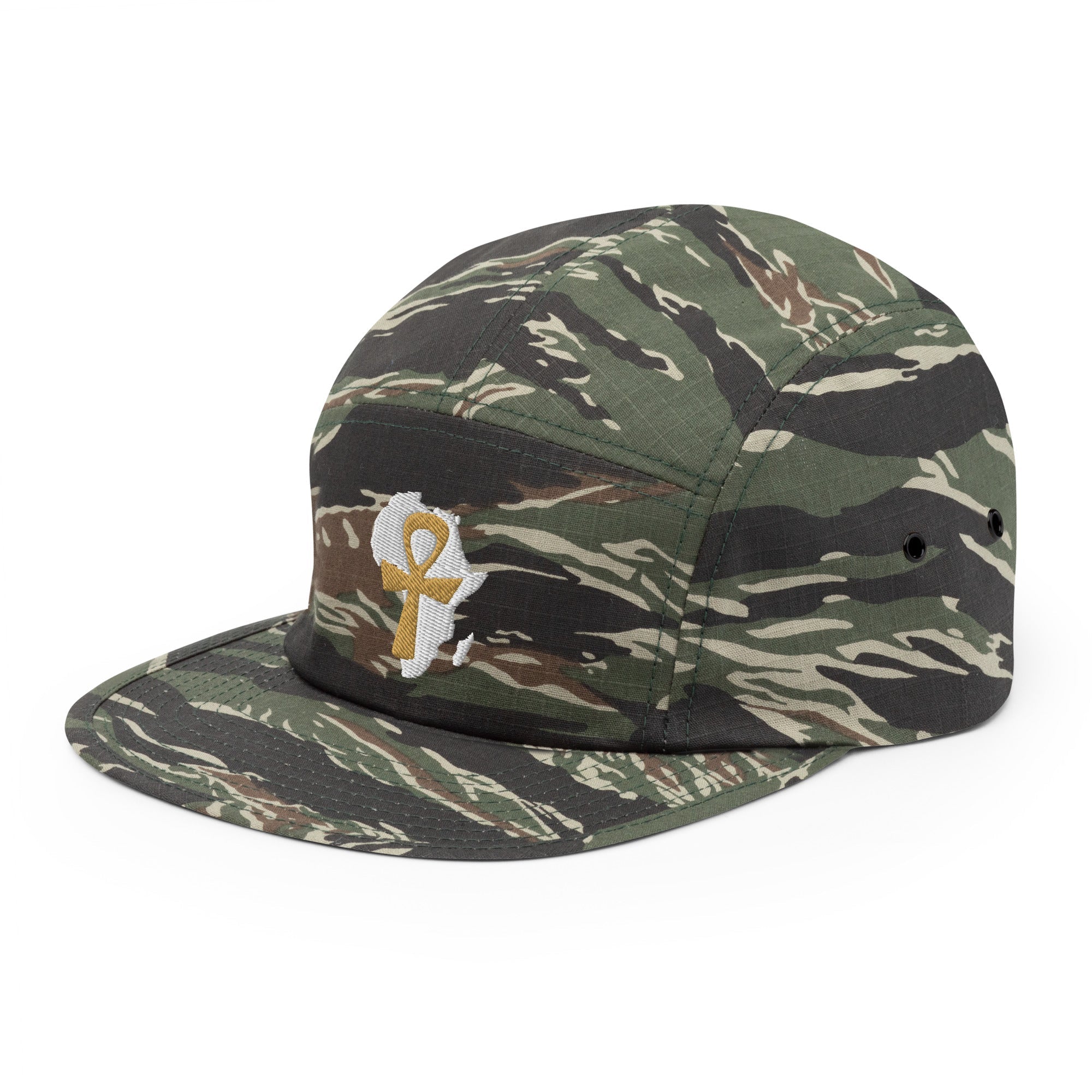 African Ankh Cross Five Panel Cap - Conscious Apparel Store