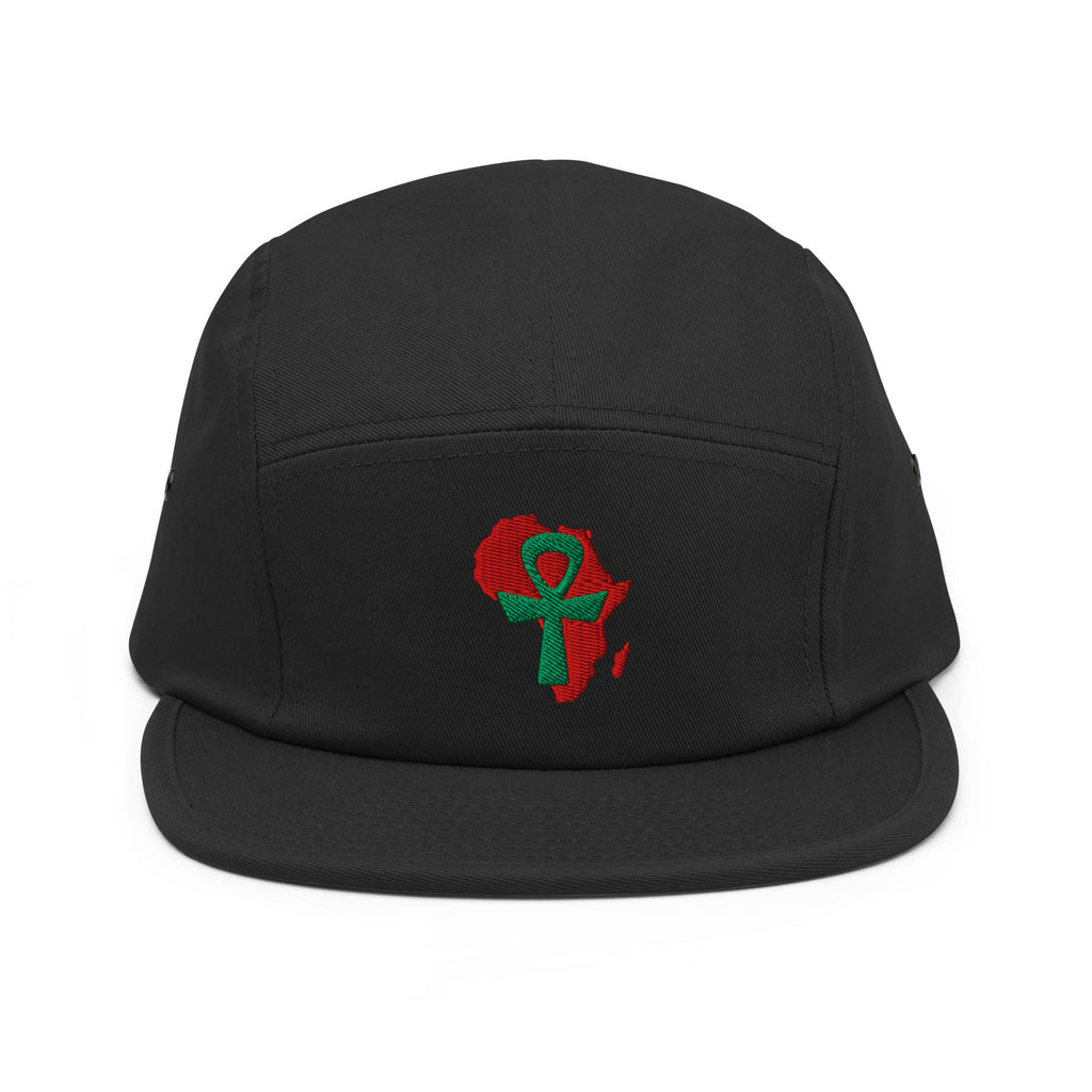 African Ankh Cross Five Panel Cap - Conscious Apparel Store