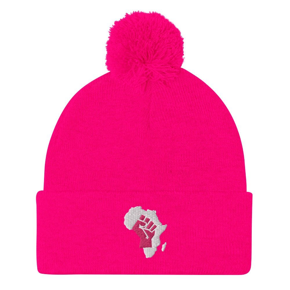 African Fist Pom-Pom Beanie - Conscious Apparel Store