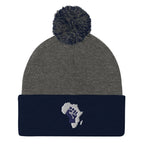African Map (Fist) Pom-Pom Beanie - Conscious Apparel Store