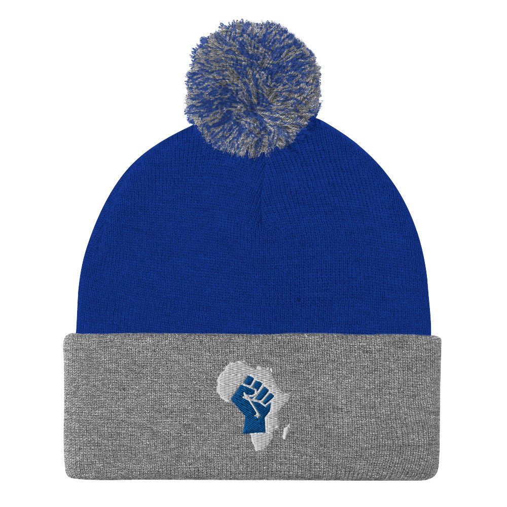 African Map (Fist) Pom-Pom Beanie - Conscious Apparel Store