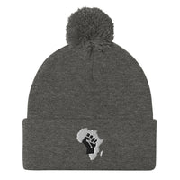 African Map (Fist) Pom-Pom Beanie - Conscious Apparel Store