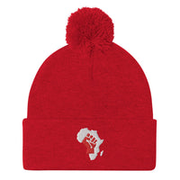 African Map (Fist) Pom-Pom Beanie - Conscious Apparel Store