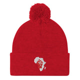 African Map (Fist) Pom-Pom Beanie - Conscious Apparel Store