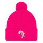 African Map (Fist) Pom-Pom Beanie - Conscious Apparel Store